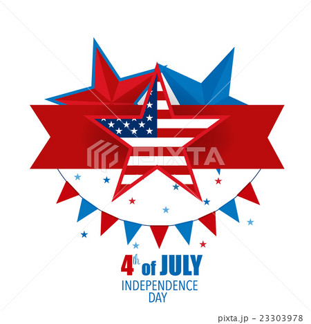 Happy independence day card, 4th of July, Vector abstract background. 23303978