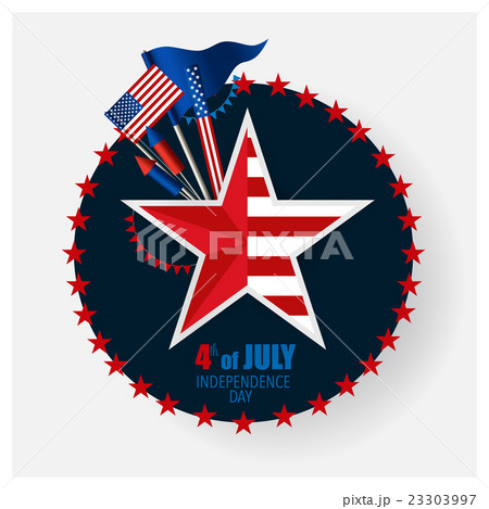 Happy independence day card, 4th of July, Vector abstract background. 23303997