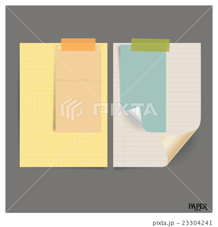 Collection of various vintage papers (paper sheets, note paper), ready for your message. Vector illustration. 23304241