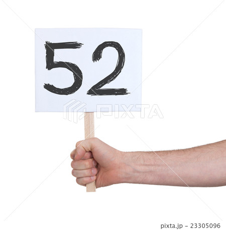 Sign with a number, 52 Sign with a number, 52 23305096