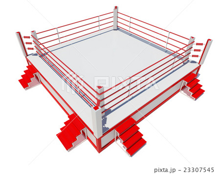 Boxing ring isolated on white background 23307545