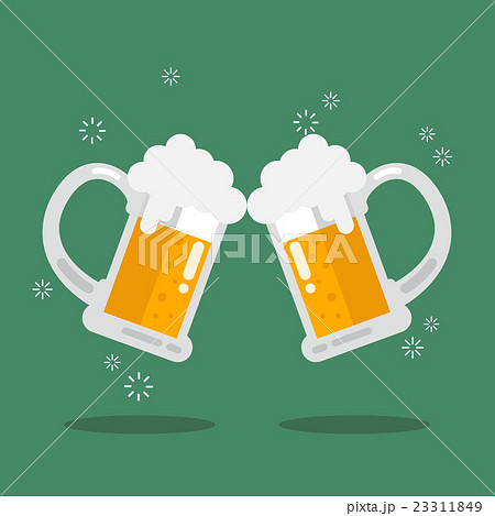 Toasting glasses of beer 23311849