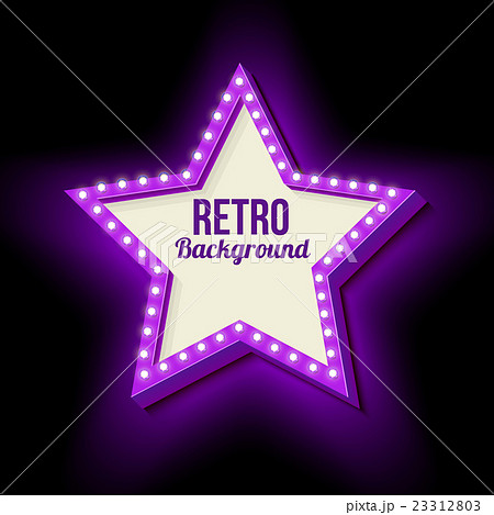 Vintage red arrow with glowing lights 23312803