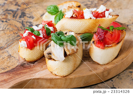 Various of bruschetta 23314326