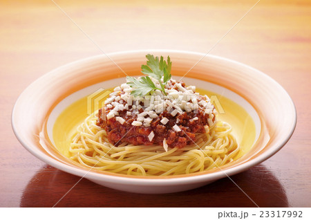 ミートソーススパゲッティモッツァレラチーズのせ 23317992