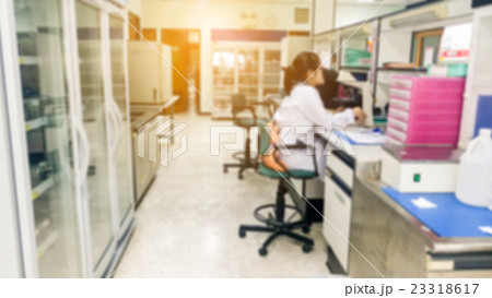 Laboratory interior out of focus 23318617
