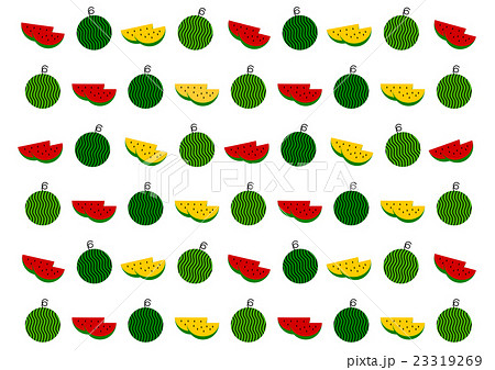 スイカ 背景 素材 イラストのイラスト素材