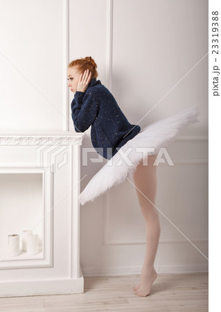 Ballerina sad fireplace 23319388