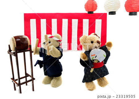 盆踊りで踊るくまちゃん 盆踊りで踊るくまちゃん 23319505