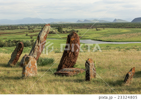 Ancient gravestones in Khakassia. Ancient gravestones in Khakassia. 23324805