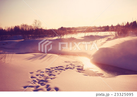 March on the creek snow ice water 23325095