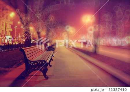 Vintage city retro bench Vintage city retro bench 23327410