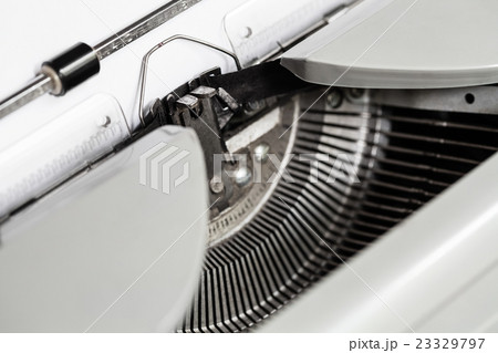 side view of ink ribbon in mechanical typewriter 23329797