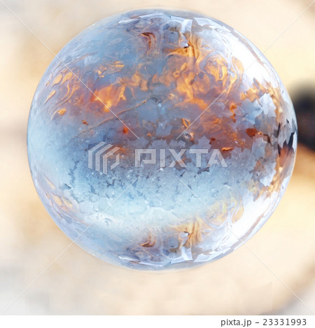soap bubble frozen white background soap bubble frozen white background 23331993