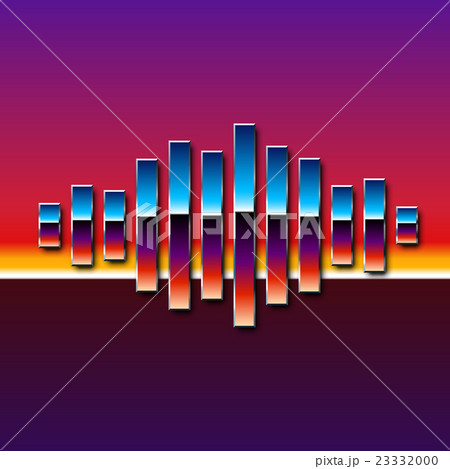80s styled chrome sound wave 80s styled chrome sound wave 23332000