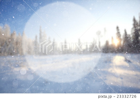 blurred winter background with a circle for the text of nature blurred winter background with a circle for the text of nature 23332726