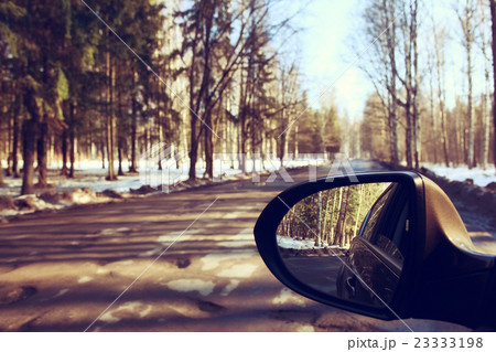 landscape road spring village in March landscape road spring village in March 23333198
