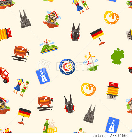 Germany travel seamless pattern with famous German 23334660
