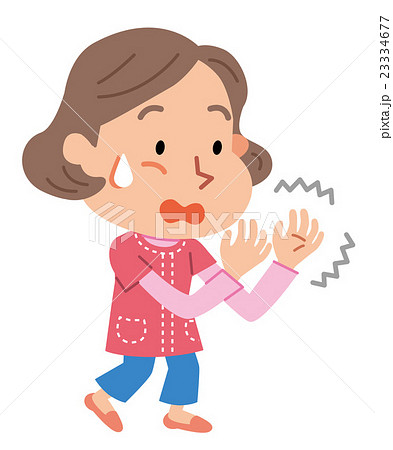 更年期 手のしびれ イラストのイラスト素材