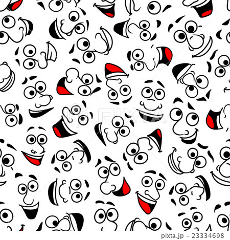 Cartoon laughing faces seamless pattern background Cartoon laughing faces seamless pattern background 23334698