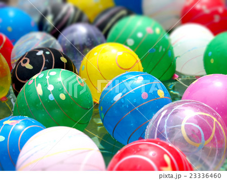 ヨーヨー 夏祭りの写真素材