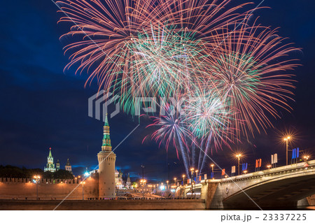 Fireworks over the Moscow Kremlin Fireworks over the Moscow Kremlin 23337225