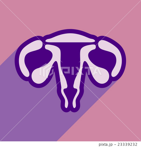 Icon of woman's vagina in flat style 23339232