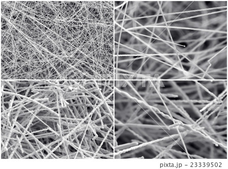 Scientific collage. Crystal in electron microscope 23339502