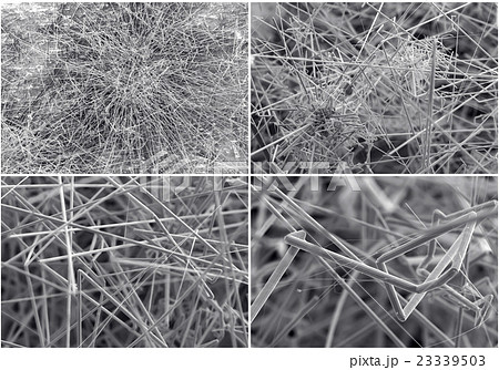 Scientific collage. Crystal in electron microscope 23339503