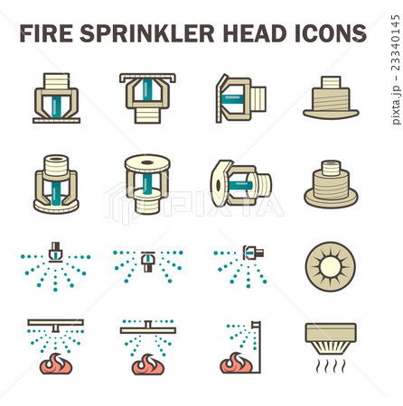 Fire sprinkler icon Fire sprinkler icon 23340145