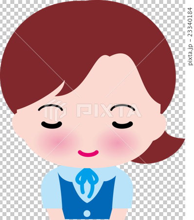 Reception desk Smiley female staff Greetings Reception desk Smiley female staff Greetings 23340184