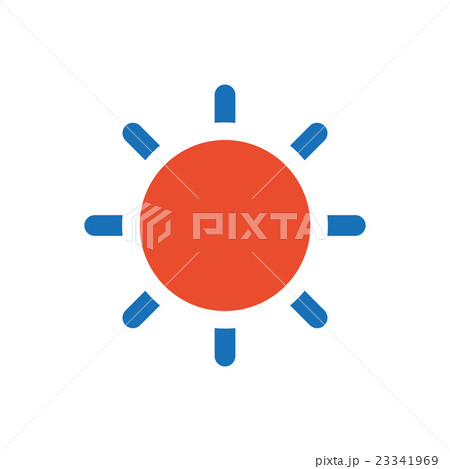 Sun icon blue and orange Sun icon blue and orange 23341969