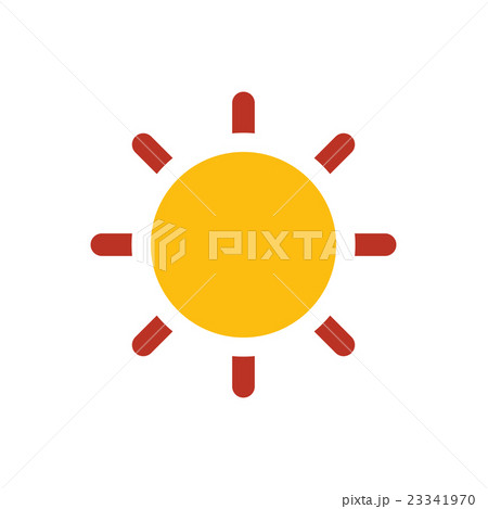 Sun icon yellow and red color Sun icon yellow and red color 23341970