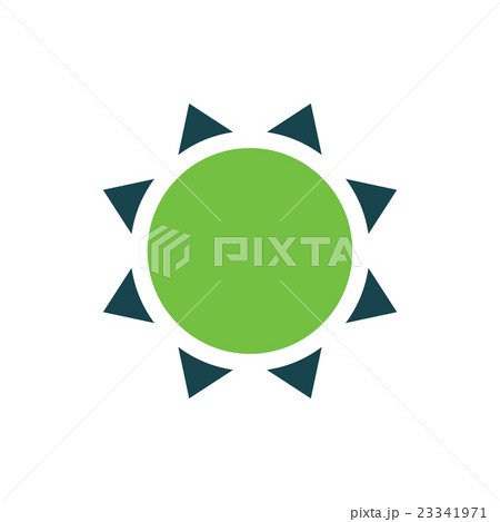 Sun icon vector green Sun icon vector green 23341971