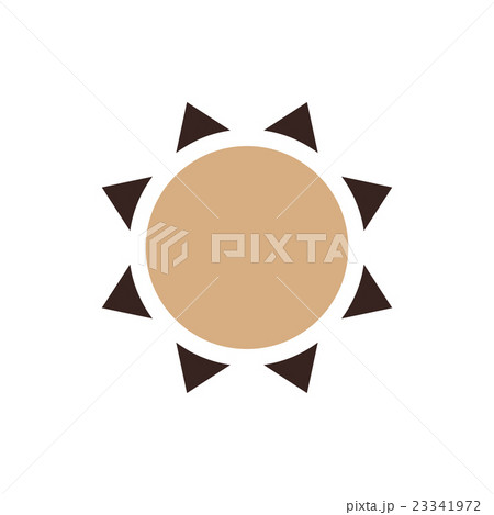 Sun icon vector brown color 23341972