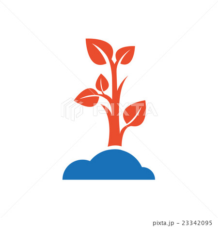 sapling icon design blue and orange sapling icon design blue and orange 23342095