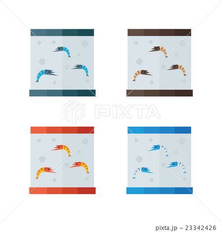 shrimp in tank vector 23342426