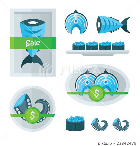 steak fish and seafood infographic  23342479