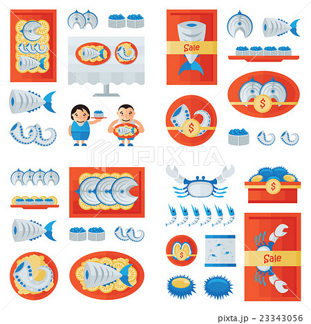 fresh Seafood infographic 23343056