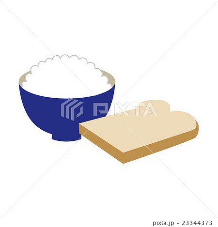 ご飯とパンのイラスト素材