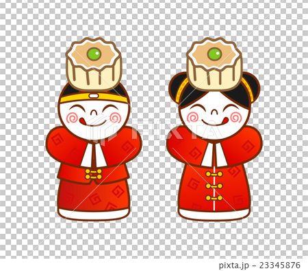 中國傳統服飾的孩子們頭上有舒邁 中國傳統服飾的孩子們頭上有舒邁 23345876