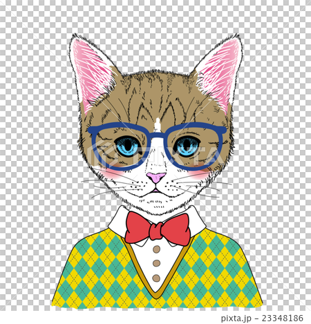 Fashionable Cat Stock Illustration