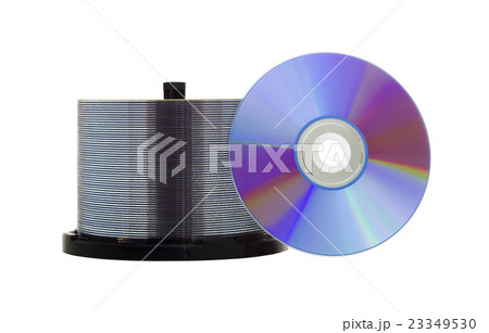 Recordable DVD discs on white Recordable DVD discs on white 23349530