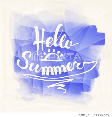Watercolor watermelons and lettering hello summer 23350229