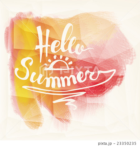 Watercolor watermelons and lettering hello summer 23350235