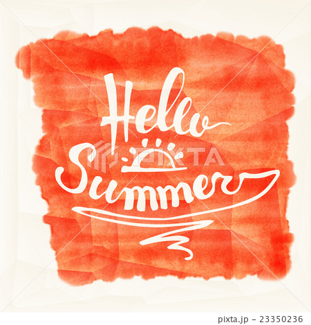 Watercolor watermelons and lettering hello summer Watercolor watermelons and lettering hello summer 23350236