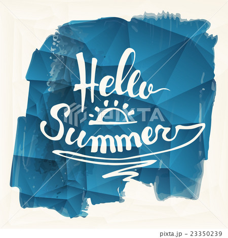 Watercolor watermelons and lettering hello summer 23350239