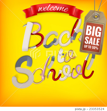 Back to School sale background. EPS 10 23353524