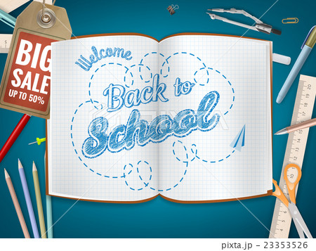 Back to School sale background. EPS 10 23353526
