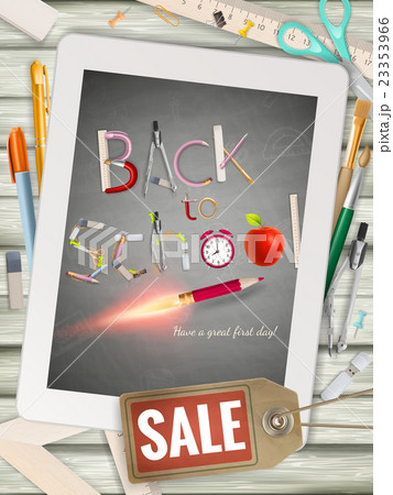 Back to School sale background. EPS 10 23353966
